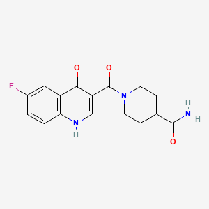 1-[(6-Fluoro-4-hydroxyquinolin-3-yl)carbonyl]piperidine-4-carboxamide