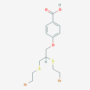 molecular formula C14H18Br2O3S2 B1218558 p-(2,3-Di(2-bromoethylthio)-n-propyloxy)benzoic acid CAS No. 2105-20-6