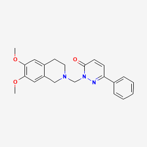 2-[(6,7-dimethoxy-3,4-dihydroisoquinolin-2(1H)-yl)methyl]-6-phenylpyridazin-3(2H)-one