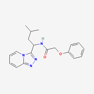 molecular formula C19H22N4O2 B12185598 N-[3-methyl-1-([1,2,4]triazolo[4,3-a]pyridin-3-yl)butyl]-2-phenoxyacetamide 