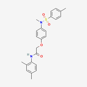 molecular formula C24H26N2O4S B12185618 N-(2,4-dimethylphenyl)-2-(4-{methyl[(4-methylphenyl)sulfonyl]amino}phenoxy)acetamide 