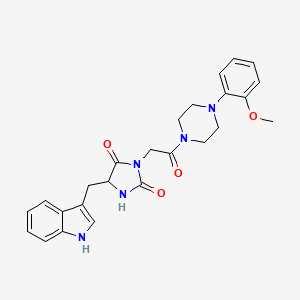 5-[(1H-indol-3-yl)methyl]-3-{2-[4-(2-methoxyphenyl)piperazin-1-yl]-2-oxoethyl}imidazolidine-2,4-dione