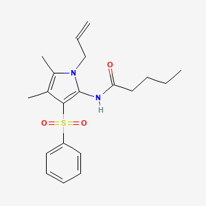 N-[4,5-dimethyl-3-(phenylsulfonyl)-1-(prop-2-en-1-yl)-1H-pyrrol-2-yl]pentanamide