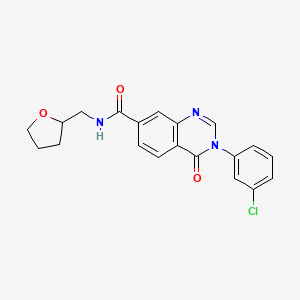 3-(3-chlorophenyl)-4-oxo-N-(tetrahydrofuran-2-ylmethyl)-3,4-dihydroquinazoline-7-carboxamide