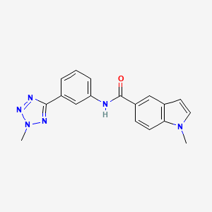 1-methyl-N-[3-(2-methyl-2H-tetrazol-5-yl)phenyl]-1H-indole-5-carboxamide