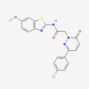 2-[3-(4-chlorophenyl)-6-oxopyridazin-1(6H)-yl]-N-[(2Z)-6-methoxy-1,3-benzothiazol-2(3H)-ylidene]acetamide