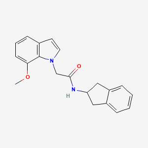 N-(2,3-dihydro-1H-inden-2-yl)-2-(7-methoxy-1H-indol-1-yl)acetamide