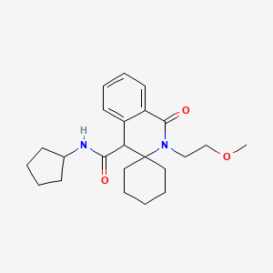 N-cyclopentyl-2'-(2-methoxyethyl)-1'-oxo-1',4'-dihydro-2'H-spiro[cyclohexane-1,3'-isoquinoline]-4'-carboxamide