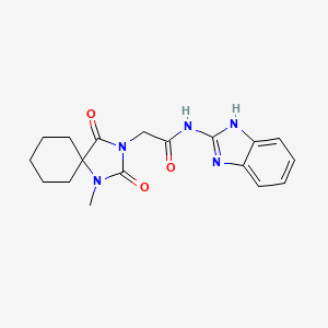 N-(1H-1,3-benzodiazol-2-yl)-2-{1-methyl-2,4-dioxo-1,3-diazaspiro[4.5]decan-3-yl}acetamide