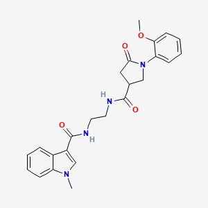 N-[2-({[1-(2-methoxyphenyl)-5-oxopyrrolidin-3-yl]carbonyl}amino)ethyl]-1-methyl-1H-indole-3-carboxamide