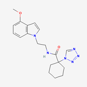 N-[2-(4-methoxy-1H-indol-1-yl)ethyl]-1-(1H-tetrazol-1-yl)cyclohexanecarboxamide