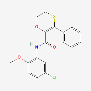 N-(5-chloro-2-methoxyphenyl)-3-phenyl-5,6-dihydro-1,4-oxathiine-2-carboxamide