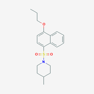 4-Methyl-1-[(4-propoxynaphthyl)sulfonyl]piperidine