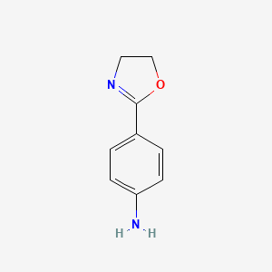 molecular formula C9H10N2O B1218582 4-(4,5-二氢-1,3-噁唑-2-基)苯胺 CAS No. 54472-46-7