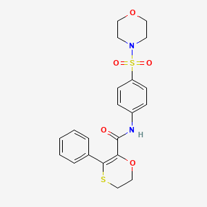 N-[4-(morpholin-4-ylsulfonyl)phenyl]-3-phenyl-5,6-dihydro-1,4-oxathiine-2-carboxamide