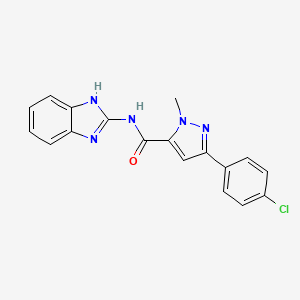 N-(1H-benzimidazol-2-yl)-3-(4-chlorophenyl)-1-methyl-1H-pyrazole-5-carboxamide