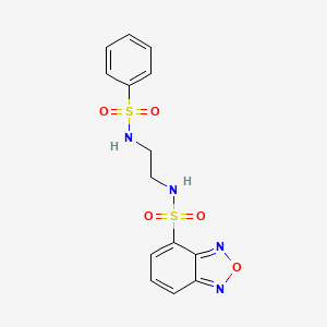 N-{2-[(phenylsulfonyl)amino]ethyl}-2,1,3-benzoxadiazole-4-sulfonamide