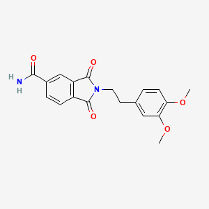 molecular formula C19H18N2O5 B12185890 2-[2-(3,4-dimethoxyphenyl)ethyl]-1,3-dioxo-2,3-dihydro-1H-isoindole-5-carboxamide 