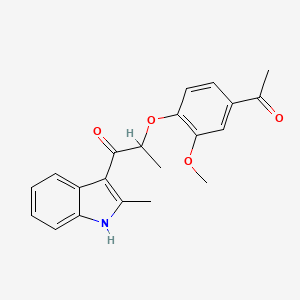 2-(4-acetyl-2-methoxyphenoxy)-1-(2-methyl-1H-indol-3-yl)propan-1-one