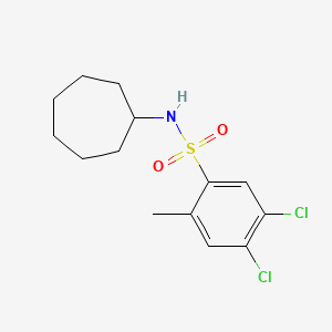 [(4,5-Dichloro-2-methylphenyl)sulfonyl]cycloheptylamine