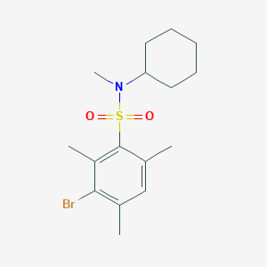 3-bromo-N-cyclohexyl-N,2,4,6-tetramethylbenzene-1-sulfonamide