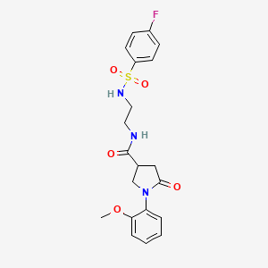 N-(2-{[(4-fluorophenyl)sulfonyl]amino}ethyl)-1-(2-methoxyphenyl)-5-oxopyrrolidine-3-carboxamide