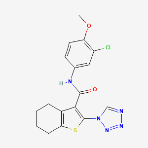 N-(3-chloro-4-methoxyphenyl)-2-(1H-tetrazol-1-yl)-4,5,6,7-tetrahydro-1-benzothiophene-3-carboxamide