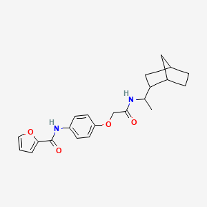 N-(4-{[(1-{bicyclo[2.2.1]heptan-2-yl}ethyl)carbamoyl]methoxy}phenyl)furan-2-carboxamide