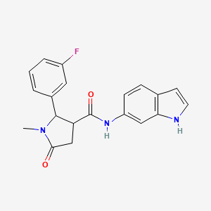 molecular formula C20H18FN3O2 B12186016 2-(3-fluorophenyl)-N-(1H-indol-6-yl)-1-methyl-5-oxopyrrolidine-3-carboxamide 