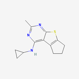 N-cyclopropyl-10-methyl-7-thia-9,11-diazatricyclo[6.4.0.0^{2,6}]dodeca-1(8),2(6),9,11-tetraen-12-amine