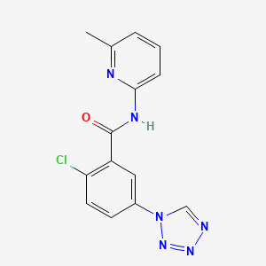 2-chloro-N~1~-(6-methyl-2-pyridyl)-5-(1H-1,2,3,4-tetraazol-1-yl)benzamide