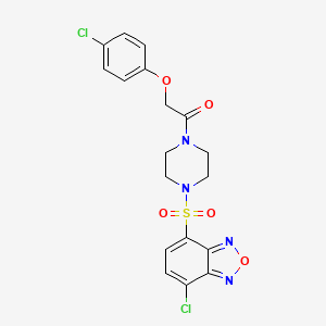 1-{4-[(7-Chloro-2,1,3-benzoxadiazol-4-yl)sulfonyl]piperazin-1-yl}-2-(4-chlorophenoxy)ethanone