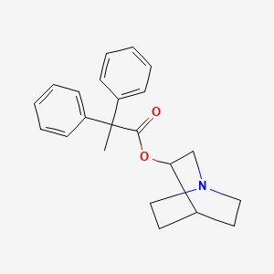 molecular formula C22H25NO2 B1218616 3-Quinuclidinyl 2,2-diphenylpropanoate CAS No. 4775-90-0
