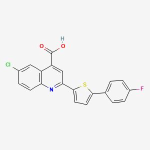 molecular formula C20H11ClFNO2S B12186190 6-chloro-2-[5-(4-fluorophenyl)thiophen-2-yl]quinoline-4-carboxylic Acid 