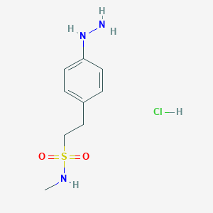 2-(4-Hydrazinylphenyl)-N-methylethanesulfonamide hydrochloride