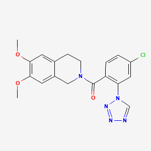 molecular formula C19H18ClN5O3 B12186214 [4-chloro-2-(1H-tetrazol-1-yl)phenyl](6,7-dimethoxy-3,4-dihydroisoquinolin-2(1H)-yl)methanone 