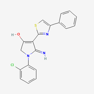 5-amino-1-(2-chlorophenyl)-4-(4-phenyl-1,3-thiazol-2-yl)-1,2-dihydro-3H-pyrrol-3-one