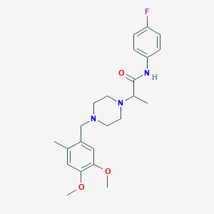 2-{4-[(4,5-dimethoxy-2-methylphenyl)methyl]piperazin-1-yl}-N-(4-fluorophenyl)propanamide