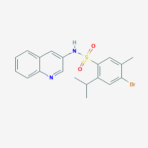 4-bromo-5-methyl-2-(propan-2-yl)-N-(quinolin-3-yl)benzene-1-sulfonamide