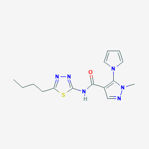 N-(5-butyl-1,3,4-thiadiazol-2-yl)-1-methyl-5-(1H-pyrrol-1-yl)-1H-pyrazole-4-carboxamide