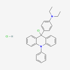molecular formula C29H27ClN2 B1218635 4-(9-氯-10-苯基-9,10-二氢吖啶-9-基)-N,N-二乙基苯胺盐酸盐 CAS No. 77769-31-4