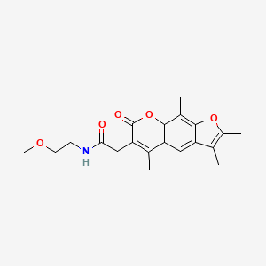 N-(2-methoxyethyl)-2-(2,3,5,9-tetramethyl-7-oxo-7H-furo[3,2-g]chromen-6-yl)acetamide