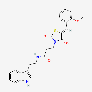 N-[2-(1H-indol-3-yl)ethyl]-3-[(5Z)-5-(2-methoxybenzylidene)-2,4-dioxo-1,3-thiazolidin-3-yl]propanamide