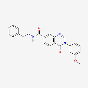 3-(3-methoxyphenyl)-4-oxo-N-(2-phenylethyl)-3,4-dihydroquinazoline-7-carboxamide