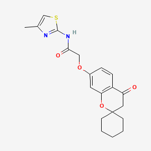 N-(4-methyl-1,3-thiazol-2-yl)-2-[(4-oxo-3,4-dihydrospiro[chromene-2,1'-cyclohexan]-7-yl)oxy]acetamide