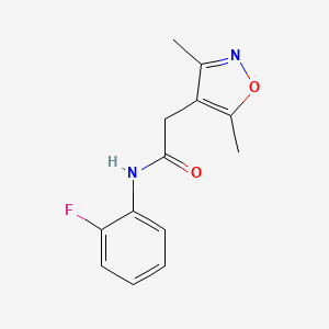 molecular formula C13H13FN2O2 B12186490 2-(3,5-dimethyl-1,2-oxazol-4-yl)-N-(2-fluorophenyl)acetamide 