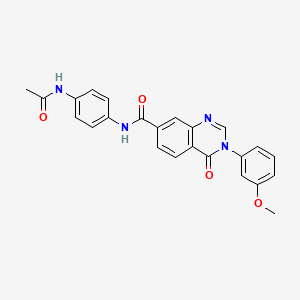 molecular formula C24H20N4O4 B12186520 N-[4-(acetylamino)phenyl]-3-(3-methoxyphenyl)-4-oxo-3,4-dihydroquinazoline-7-carboxamide 