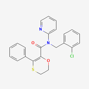 N-(2-chlorobenzyl)-3-phenyl-N-(pyridin-2-yl)-5,6-dihydro-1,4-oxathiine-2-carboxamide