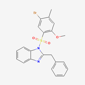 5-Bromo-2-methoxy-4-methyl-1-{[2-benzylbenzimidazolyl]sulfonyl}benzene