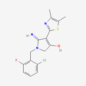 5-amino-1-(2-chloro-6-fluorobenzyl)-4-(4,5-dimethyl-1,3-thiazol-2-yl)-1,2-dihydro-3H-pyrrol-3-one